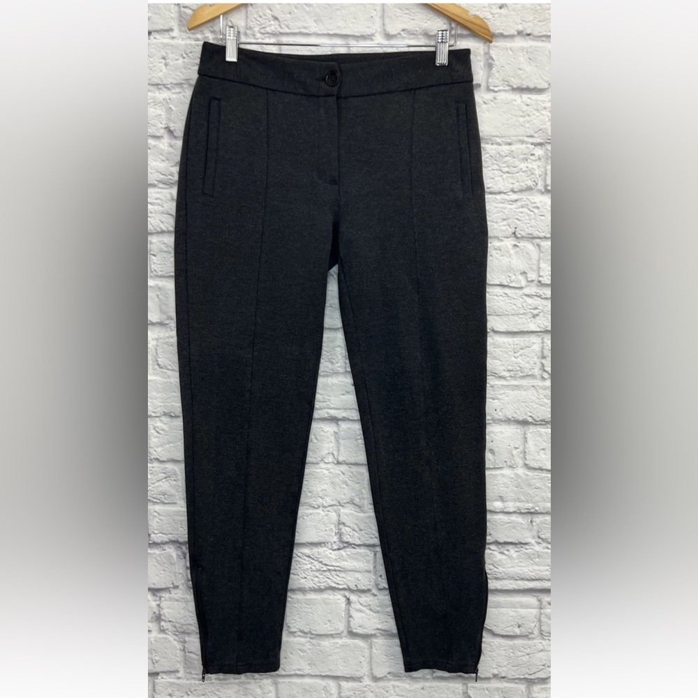 BETABRAND DARK CHARCOAL GRAY ANKLE ZIP PANTS SIZE M LONG